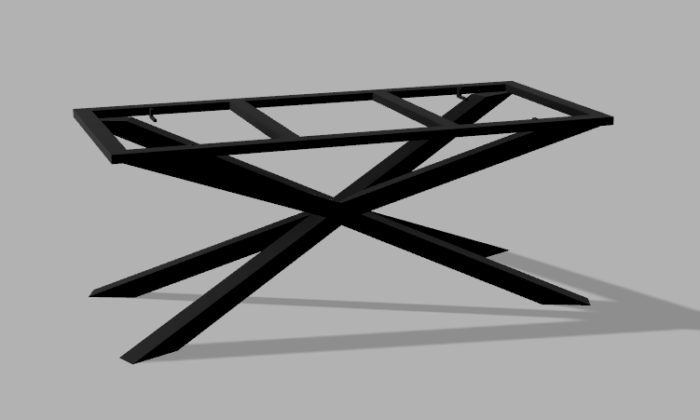 Stelaż pod stół wzór 10 z ramą pod blat - obrazek 1