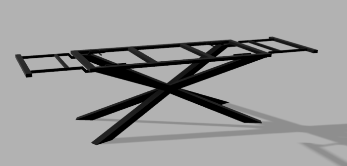 Stelaż pod stół wzór 10 z ramą pod blat - obrazek 2