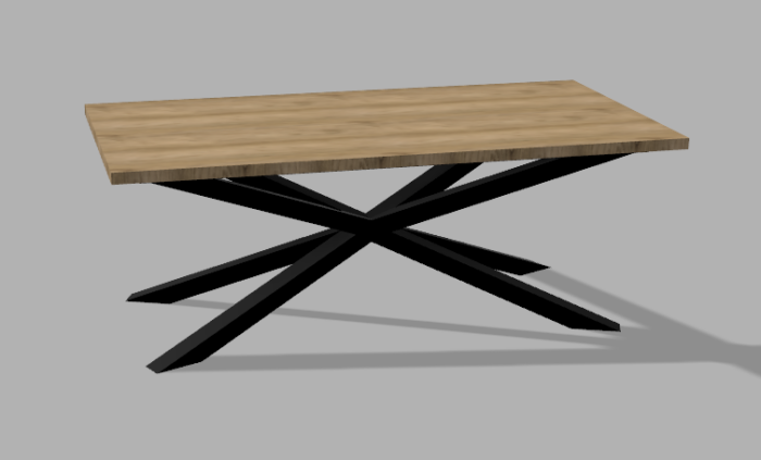 Stelaż pod stół wzór 10 z ramą pod blat - obrazek 4