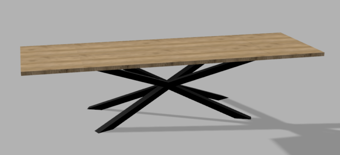 Stelaż pod stół wzór 10 z ramą pod blat - obrazek 5