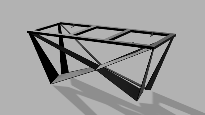 Stelaż pod stół wzór 11 z ramą pod blat - obrazek 1