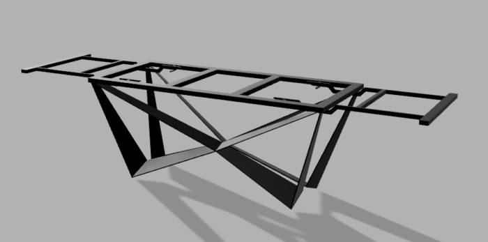 Stelaż pod stół wzór 11 z ramą pod blat - obrazek 2