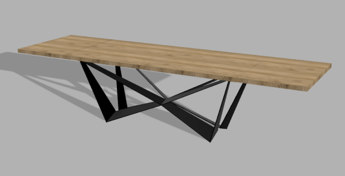 Stelaż pod stół wzór 11 z ramą pod blat - obrazek 4