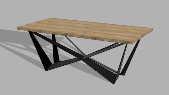 Stelaż pod stół wzór 11 z ramą pod blat - obrazek 5