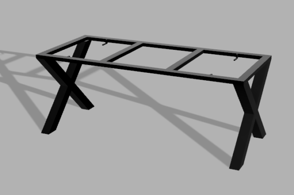 DavCraft - Stelaż pod stół wzór nr 12 z ramą pod blatem - 01