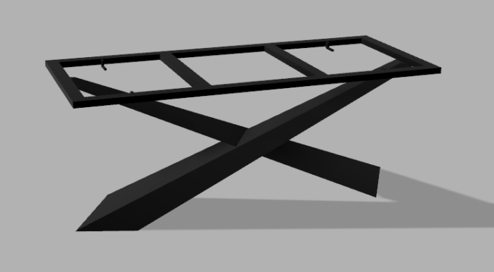 Stelaż pod stół wzór 13 z ramą pod blat - obrazek 1