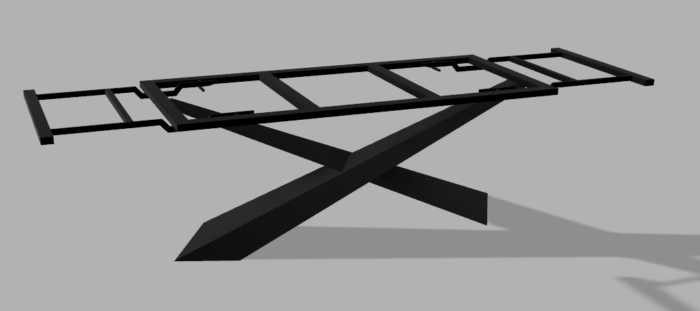 Stelaż pod stół wzór 13 z ramą pod blat - obrazek 2