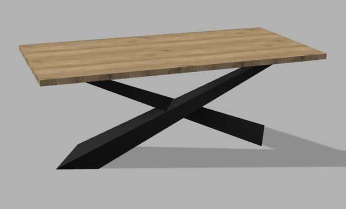 Stelaż pod stół wzór 13 z ramą pod blat - obrazek 4