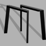 DavCraft - Stelaż pod stół wzór nr 2 z rDavCraft - Stelaż pod stół wzór nr 2 bez ramy pod blatem - 01amą pod blat - 01