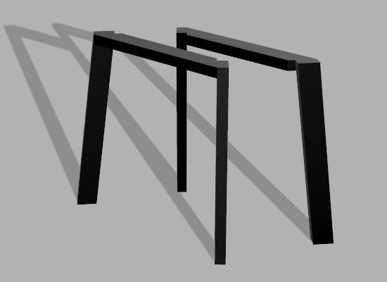 DavCraft - Stelaż pod stół wzór nr 2 z rDavCraft - Stelaż pod stół wzór nr 2 bez ramy pod blatem - 01amą pod blat - 01