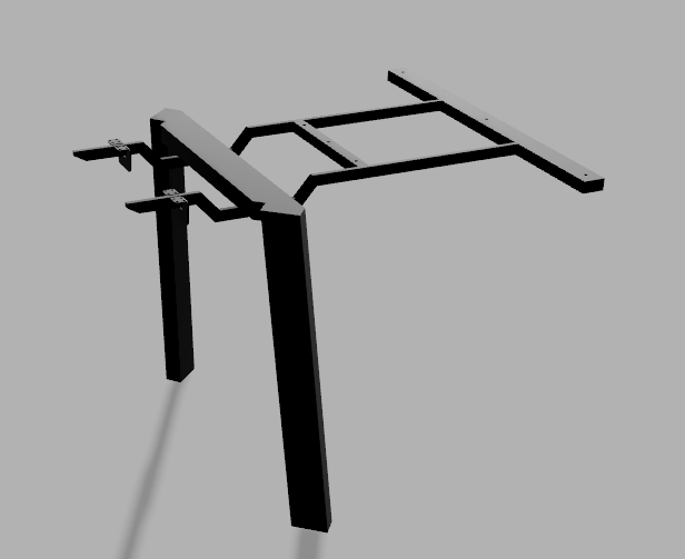 DavCraft - Stelaż pod stół wzór nr 2 bez ramy pod blatem - 03