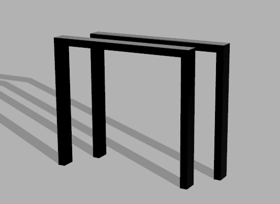 DavCraft - Stelaż pod stół wzór nr 3 bez ramy pod blatem - 01