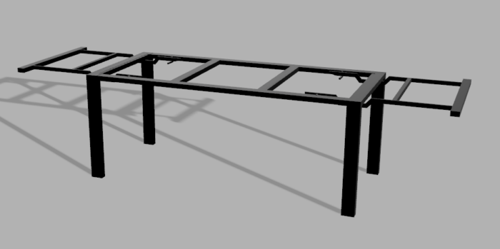 Stelaż pod stół wzór 3 z ramą pod blat - obrazek 2