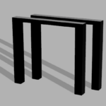 DavCraft - Stelaż pod stół wzór nr 4 bez ramy pod blatem - 01