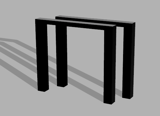 DavCraft - Stelaż pod stół wzór nr 4 bez ramy pod blatem - 01