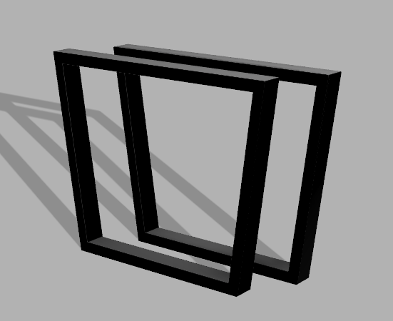 DavCraft - Stelaż pod stół wzór nr 7 bez ramy pod blatem - 01