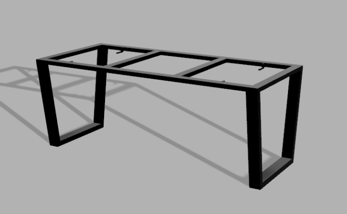 Stelaż pod stół wzór 7 z ramą pod blat - obrazek 1