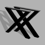 DavCraft - Stelaż pod stół wzór nr 8 bez ramy pod blatem - 01