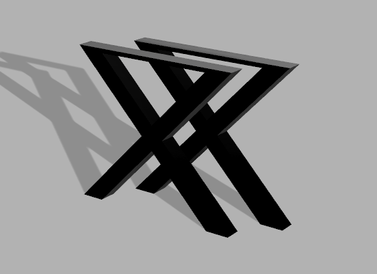 DavCraft - Stelaż pod stół wzór nr 8 bez ramy pod blatem - 01