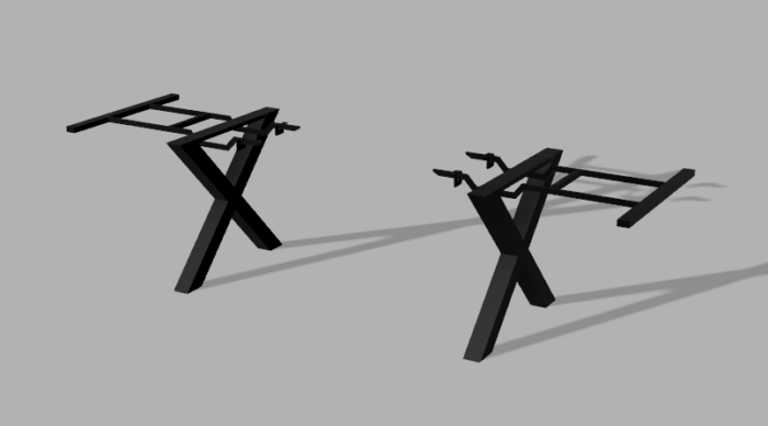 DavCraft - Stelaż pod stół wzór nr 8 bez ramy pod blatem - 02