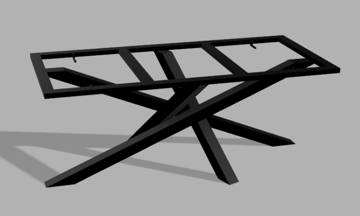 Stelaż pod stół wzór 9 z ramą pod blat - obrazek 1