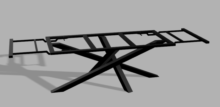 Stelaż pod stół wzór 9 z ramą pod blat - obrazek 2