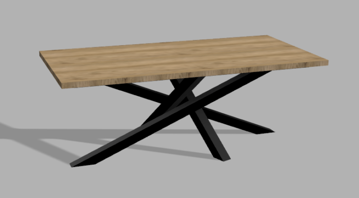 Stelaż pod stół wzór 9 z ramą pod blat - obrazek 4