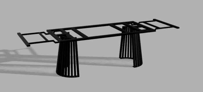 Stelaż pod stół wzór nr 15 z ramą pod blat - obrazek 1