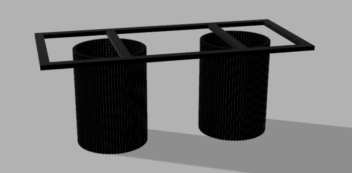 Stelaż pod stół wzór nr 17 z ramą pod blat - obrazek 1