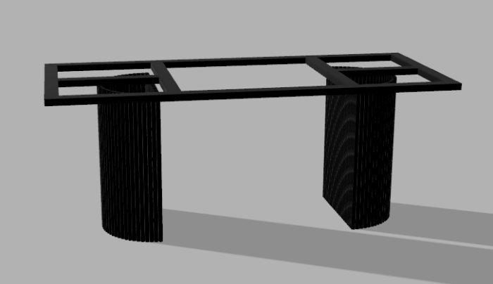 Stelaż pod stół wzór nr 18 z ramą pod blat - obrazek 1