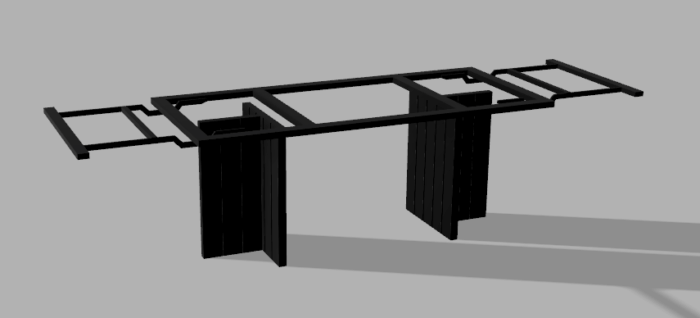 Stelaż pod stół wzór nr 14 z ramą pod blat - obrazek 1