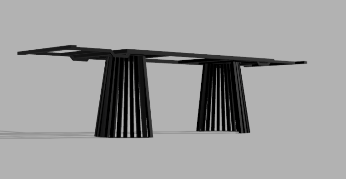 Stelaż pod stół wzór nr 15 z ramą pod blat - obrazek 2