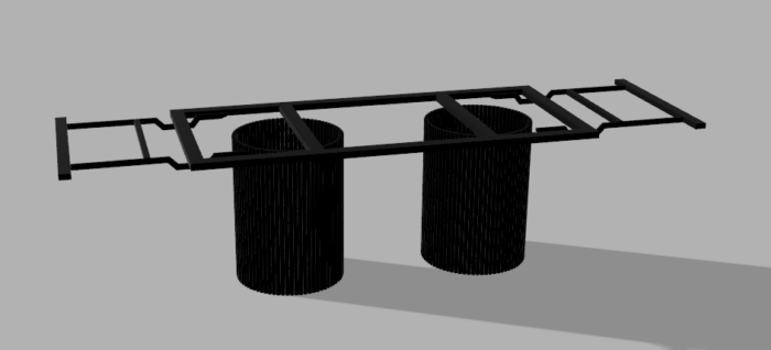 Stelaż pod stół wzór nr 17 z ramą pod blat - obrazek 2