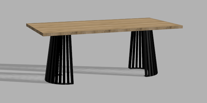 Stelaż pod stół wzór nr 15 z ramą pod blat - obrazek 3