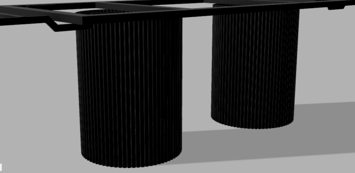 Stelaż pod stół wzór nr 17 z ramą pod blat - obrazek 3