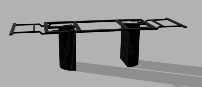 Stelaż pod stół wzór nr 18 z ramą pod blat - obrazek 3