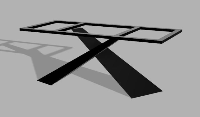 Stelaż pod stół wzór nr 19 z ramą pod blat - obrazek 2