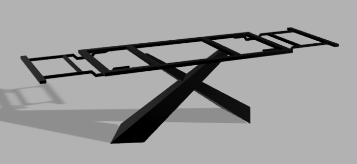 Stelaż pod stół wzór nr 19 z ramą pod blat - obrazek 3